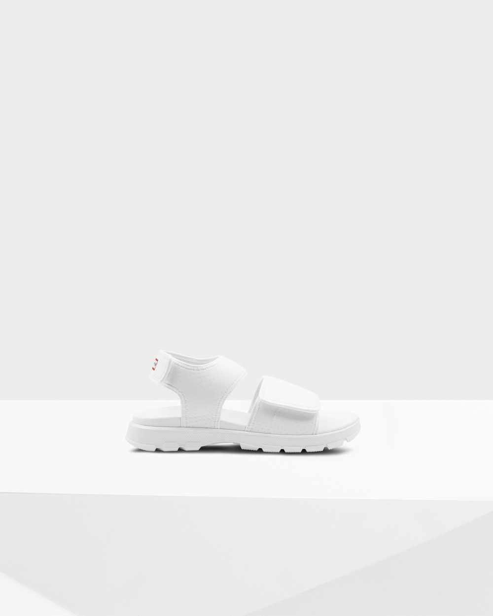 Mens Hunter Original Outdoor Walking Sandals White | AUQFBR-907